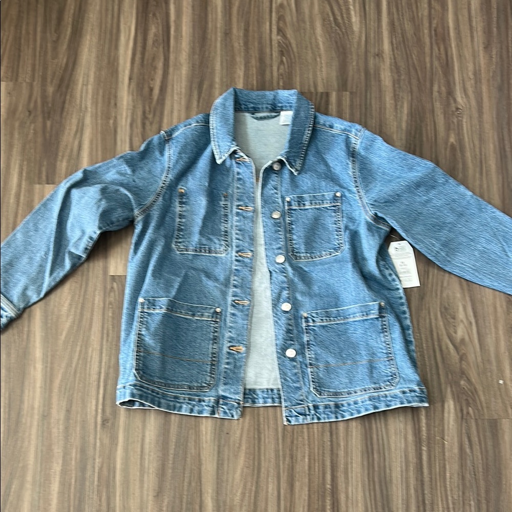 Time and Tru Blue Denim Jean Jacket Relaxed Fit